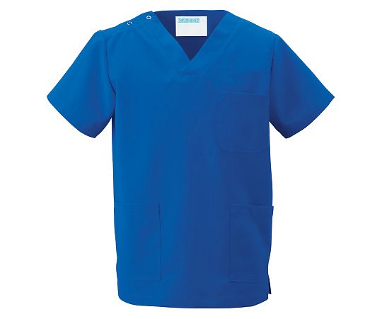 KAZEN スクラブ（男女兼用） ロイヤルブルー 3L 133-85 3L 1枚（ご注文単位1枚）【直送品】