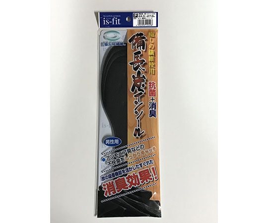 MORITO is-fit 備長炭 インソール 男性用 フリー  1足（ご注文単位1足）【直送品】