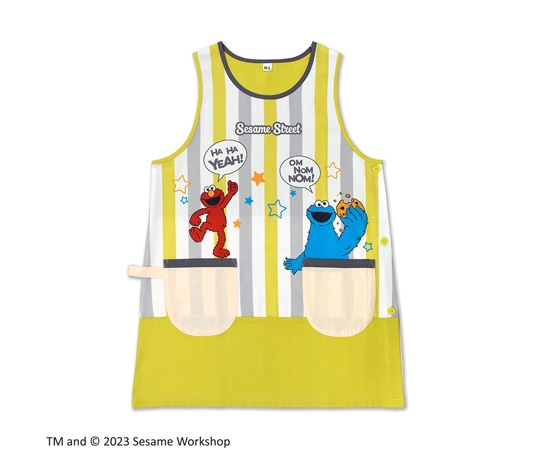 セントレディス セサミストリート エプロン ストライプマスタード ST-IS0002 1枚（ご注文単位1枚）【直送品】