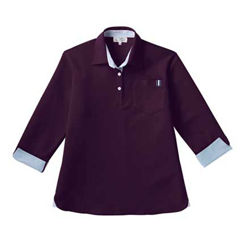 KIRAKU（トンボ） レディスニットシャツ パープル 4L（身丈71cm） CR146-80 4L 1枚（ご注文単位1枚）【直送品】