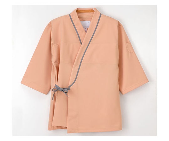 ナガイレーベン 検診衣じんべい型 オレンジ M FK1461 1枚（ご注文単位1枚）【直送品】