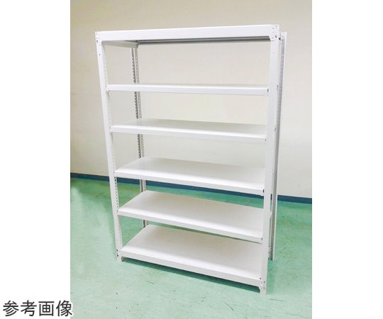 明興関包スチール 中軽量ボルトレスラック らくらくラック 増連 H2100×W900×D450mm 天地6段増連 SR20-7345-6R 1組（ご注文単位1組）【直送品】