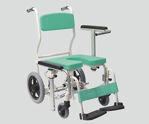 カワムラサイクル シャワー用 車いす グリーン KS12 1個（ご注文単位1個）【直送品】