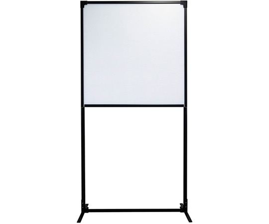 岐阜プラスチック工業 抗菌ウォール 軽量タイプ キャスター仕様 ハーフパネル ブラック FS5-1018H 1個(ご注文単位1個)【直送品】