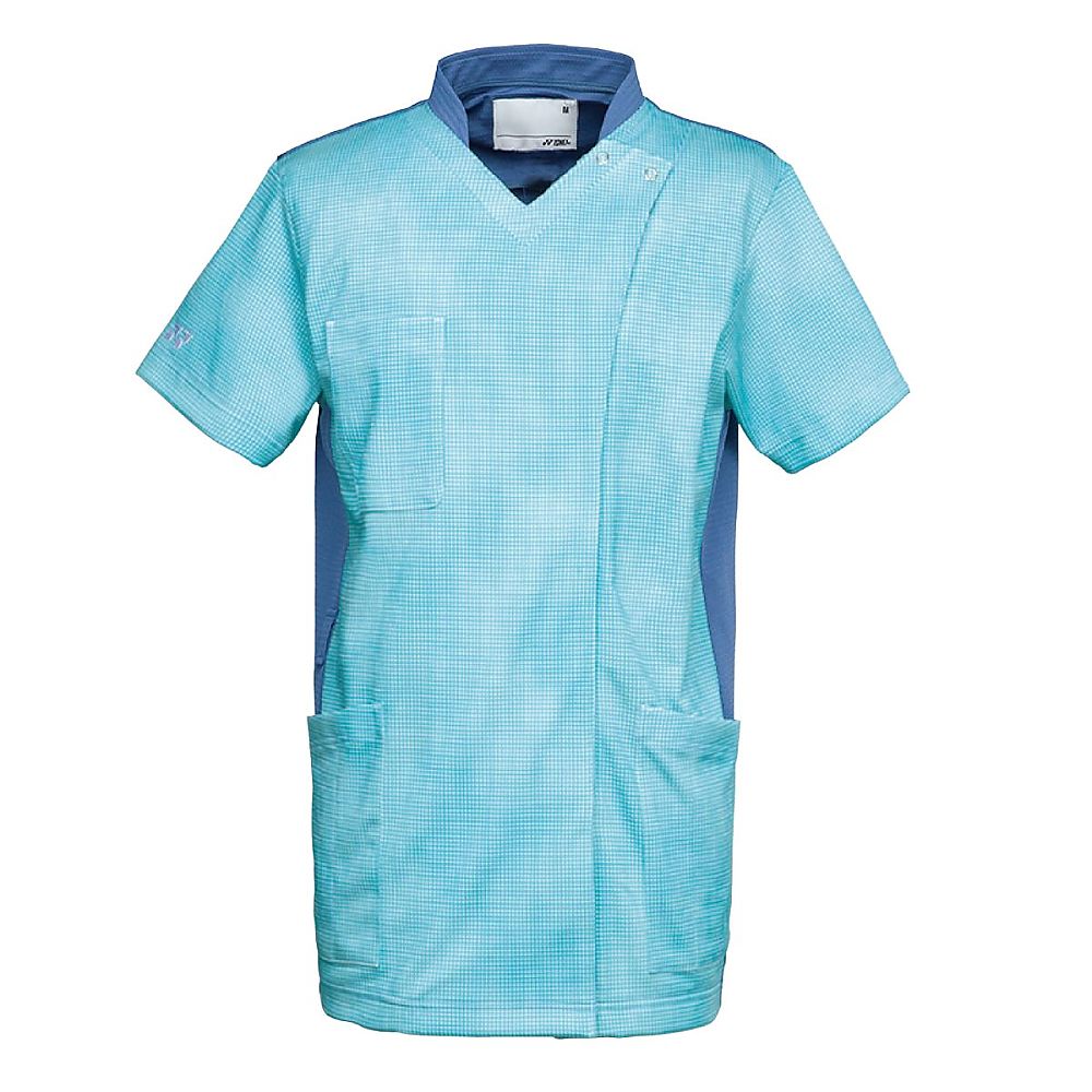 YONEX（トンボ） M前開きスクラブ ブルー S（身丈68cm） CY834-76 S 1枚（ご注文単位1枚）【直送品】