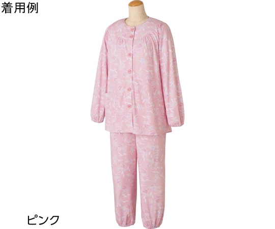 ケアファッション 大きめボタンパジャマ ピンク 3L 98000 1着(ご注文単位1着)【直送品】