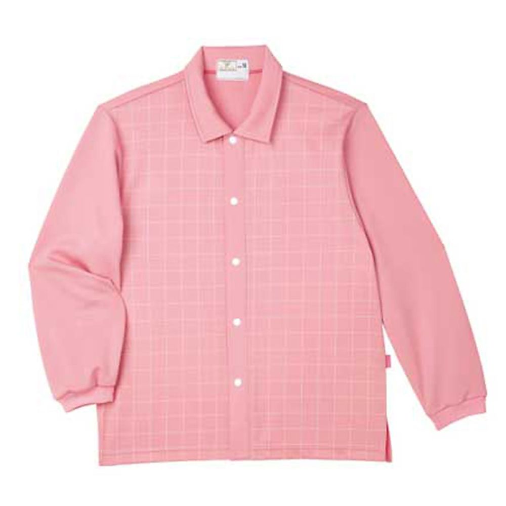 KIRAKU（トンボ） 前開きシャツ ピンク LL（身丈72cm） CR849-11 LL 1枚（ご注文単位1枚）【直送品】