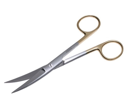 日本フリッツメディコ T/C外科剪刀 14.5cm 曲 両尖 B021-014M 1個（ご注文単位1個）【直送品】