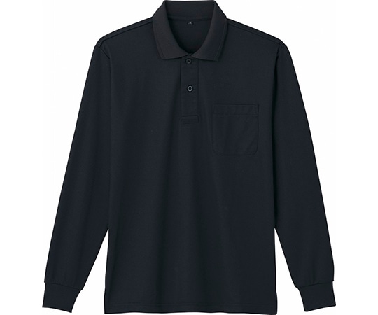 WHISEL（自重堂） 長袖ポロシャツ ブラック SS 85864 1枚（ご注文単位1枚）【直送品】