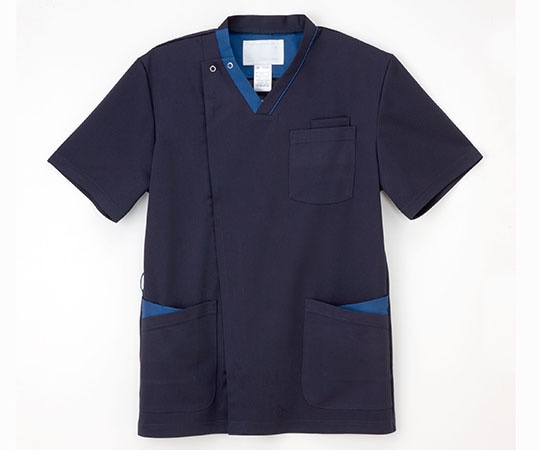 ナガイレーベン 男子スクラブ ネイビー+ロイヤルブルー M RF5127 1枚（ご注文単位1枚）【直送品】