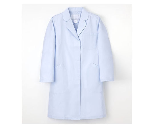 ナガイレーベン 女子シングル診察衣 ブルー S EM3035 1枚（ご注文単位1枚）【直送品】