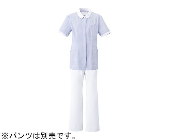 フォーク チュニック ブルー×ホワイト 4L 2002CR-12 1枚（ご注文単位1枚）【直送品】