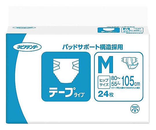 王子ネピア ネピアテンダー テープタイプ M 24枚 50633891 1パック(ご注文単位1パック)【直送品】