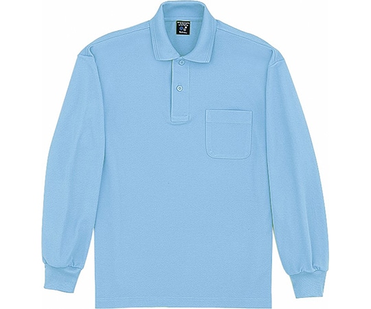 WHISEL(自重堂) 長袖ポロシャツ サックス EL 47604 1枚(ご注文単位1枚)【直送品】