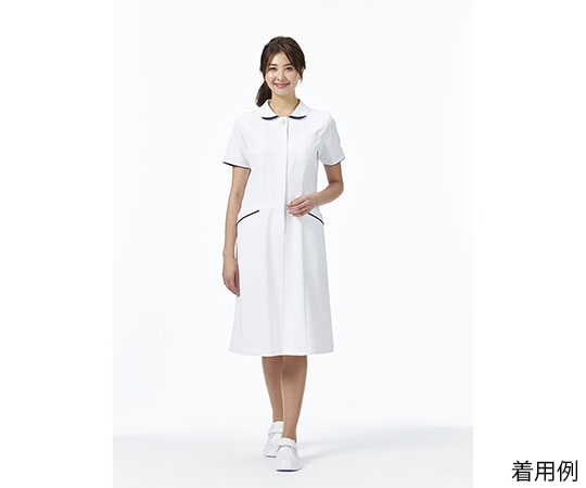 オンワード ワンピース ホワイト×ネイビー L OP-3051 1枚（ご注文単位1枚）【直送品】