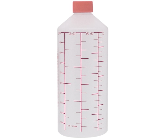 金鵄製作所 K投薬瓶 500mL ノーマルキャップ（ピンク） 赤色目盛 50本入 20260-039 1箱（ご注文単位1箱）【直送品】