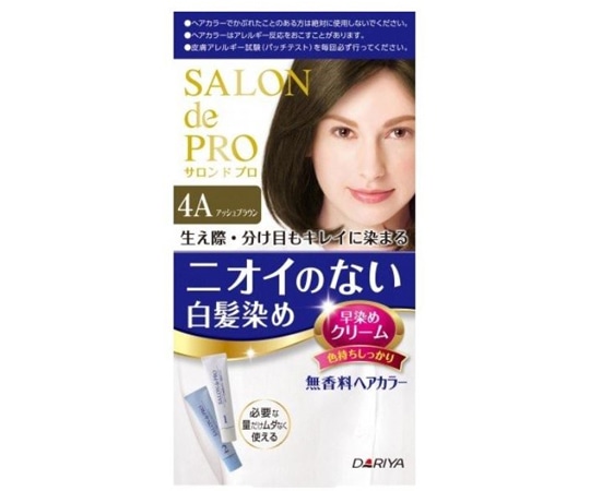 ダリヤ サロンドプロ 無香料ヘアカラー 早染めクリーム4A(白髪用) 1セット(ご注文単位1セット)【直送品】