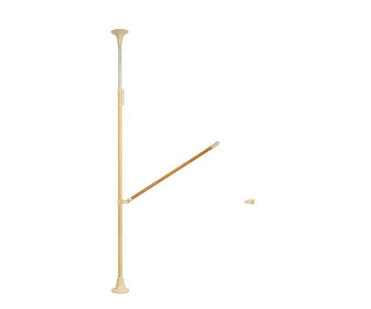 DIPPERホクメイ ベスポジBPZ 丸ベース ロング ト型 木手すり 跳ね上げ1200 セット BPZ-K5200-32 1個（ご注文単位1個）【直送品】