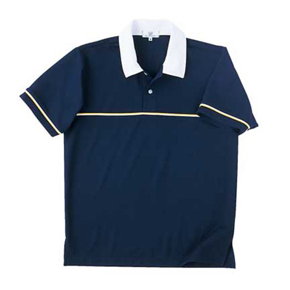 KIRAKU（トンボ） ニットシャツ ネイビー 4L（身丈80cm） CR093-88 4L 1枚（ご注文単位1枚）【直送品】