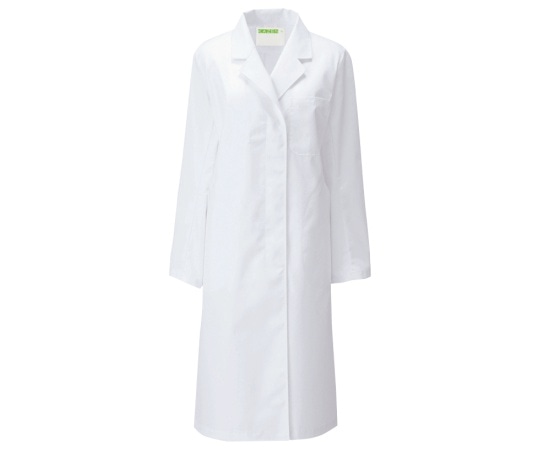 KAZEN レディス診察衣S型 長袖 白 L 120-70 L 1枚（ご注文単位1枚）【直送品】