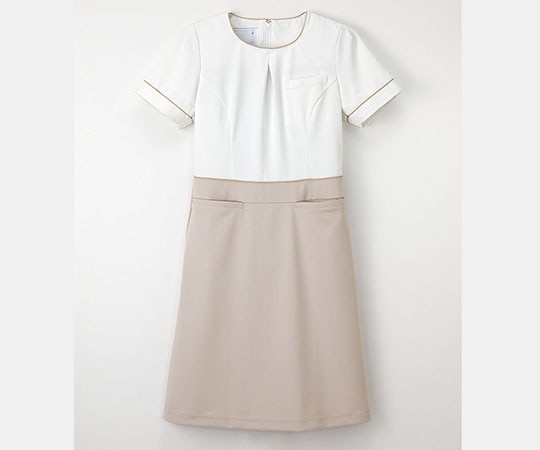 Beads Berry(ナガイレーベン) ワンピース オフホワイト L LH6257 1枚(ご注文単位1枚)【直送品】