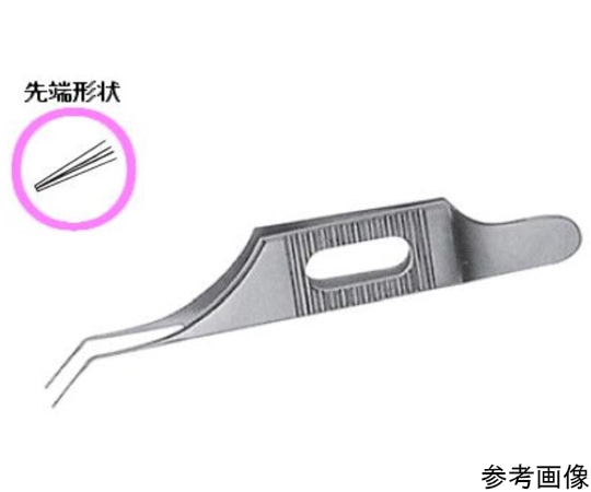 Leprex 先曲りマイクロ無鈎ピンセット（コリブリ型） 75mm LMA-62 1個（ご注文単位1個）【直送品】