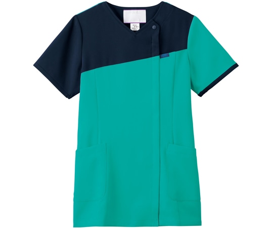 フォーク レディスジップスクラブR エムグリーン×ダークネイビー 4L 7083SC-4 1枚（ご注文単位1枚）【直送品】