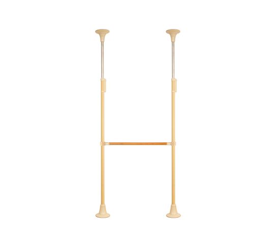 DIPPERホクメイ ベスポジBPZ 丸ベース レギュラーH型 木手すり 固定900 セット BPZ-H2000-11 1個（ご注文単位1個）【直送品】