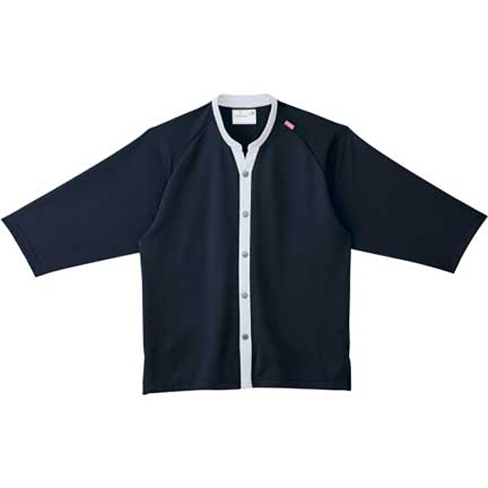 KIRAKU（トンボ） 前開きシャツ ネイビー S（身丈65cm） CR801-88 S 1枚（ご注文単位1枚）【直送品】