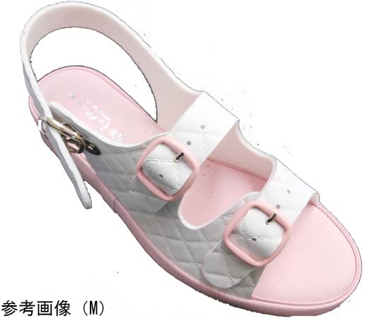 山一 抗菌キルティング2バンドサンダル ピンク LL 7609PKLL 1足(ご注文単位1足)【直送品】