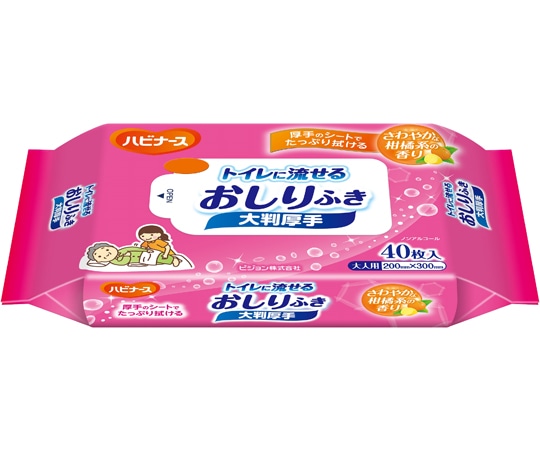 ピジョン トイレに流せるおしりふき 大判厚手 40枚×24個入 1005634 1ケース(ご注文単位1ケース)【直送品】