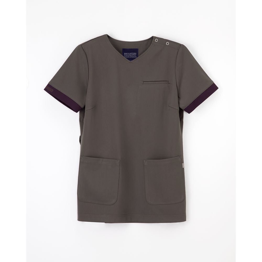 ナガイレーベン MPレディーススクラブ ブラウン L MPA-3907 1枚（ご注文単位1枚）【直送品】