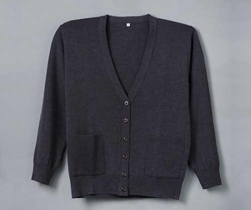 ディーフェイズ 抗ピル貼りポケ付カーディガン グレー M D-1011 1枚(ご注文単位1枚)【直送品】