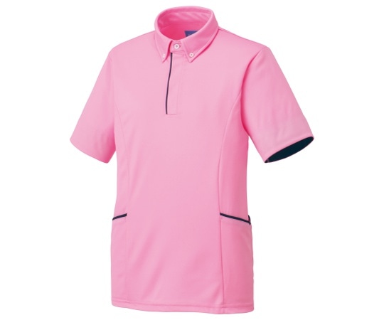 KAZEN ニットシャツ ピンク L KZN231-13 L 1枚(ご注文単位1枚)【直送品】