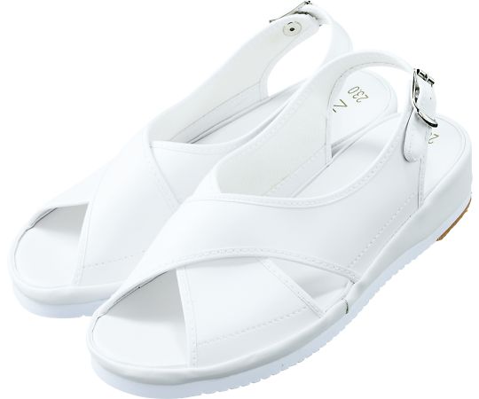 KAZEN ナースサンダル 白 25.5cm 199-09 25.5cm 1足(ご注文単位1足)【直送品】