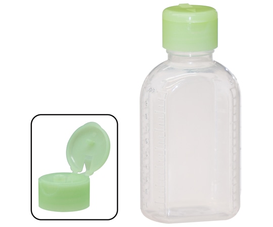 金鵄製作所 小判型投薬瓶100mL ワンタッチキャップ（ライトグリーン:竹） 200本入 23020-003 1箱（ご注文単位1箱）【直送品】