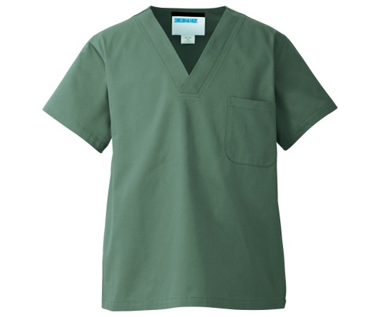 KAZEN メンズ手術上衣 グリーン 4L 137-62 4L 1枚（ご注文単位1枚）【直送品】