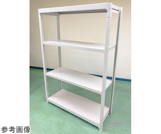 明興関包スチール 中軽量ボルトレスラック らくらくラック 単体 H2100×W900×D600mm 天地4段単体 SR20-7360-4 1組（ご注文単位1組）【直送品】
