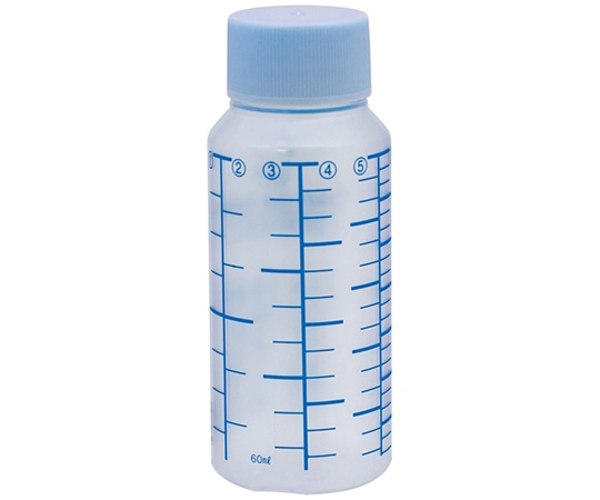 金鵄製作所 NK投薬瓶 60mL 青色目盛 ノーマルキャップ（スカイブルー:水） 1箱（200本入） B0170-000AQ 1箱（ご注文単位1箱）【直送品】