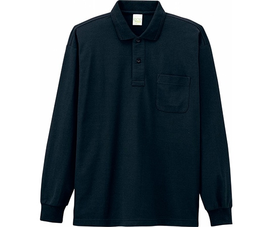 WHISEL（自重堂） 長袖ポロシャツ ブラック LL 85244 1枚（ご注文単位1枚）【直送品】