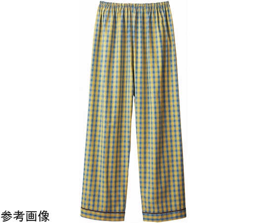 住商モンブラン 患者衣 兼用 パンツ ブルー/イエロー LL 59-435 LL 1枚（ご注文単位1枚）【直送品】