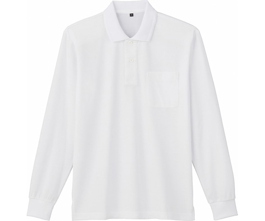 WHISEL（自重堂） 長袖ポロシャツ ホワイト SS 85864 1枚（ご注文単位1枚）【直送品】