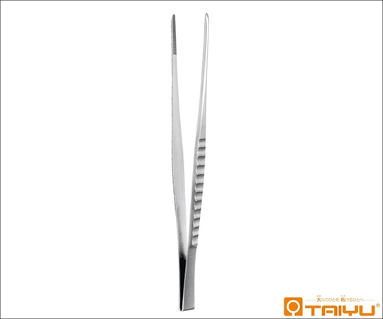 TAIYU(大祐医科工業) 荒筋外科鑷子 無鈎 折曲式 ダボ無 全長23cm TY-005A 1本(ご注文単位1本)【直送品】