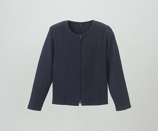 ディーフェイズ 綿混ダブルジップカーディガン ネイビー M S-01 1枚(ご注文単位1枚)【直送品】