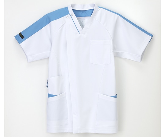 ナガイレーベン 男子スクラブ Tスカイブルー S LX-4177 1枚（ご注文単位1枚）【直送品】