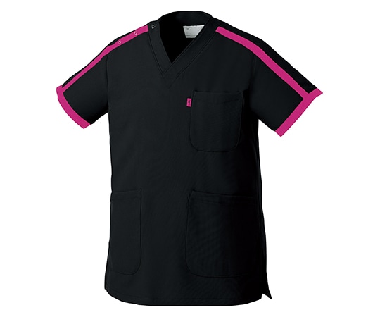 ミズノ（チトセ） 男女兼用スクラブ ブラック S MZ0090-C-10-S 1枚（ご注文単位1枚）【直送品】