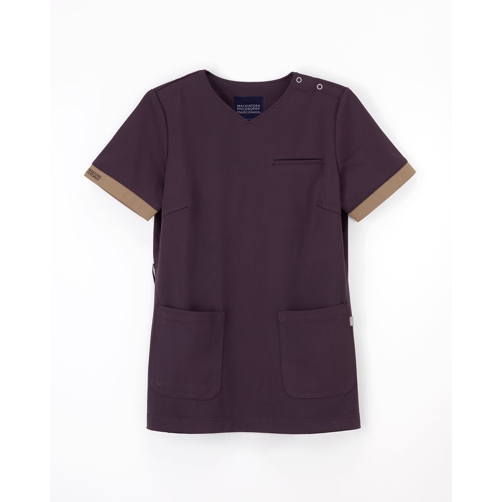 ナガイレーベン MPレディーススクラブ プラム M MPA-3907 1枚（ご注文単位1枚）【直送品】