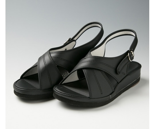 山一 防汚抗菌防臭フットベットサンダル ブラック LL 7708BKLL 1足(ご注文単位1足)【直送品】