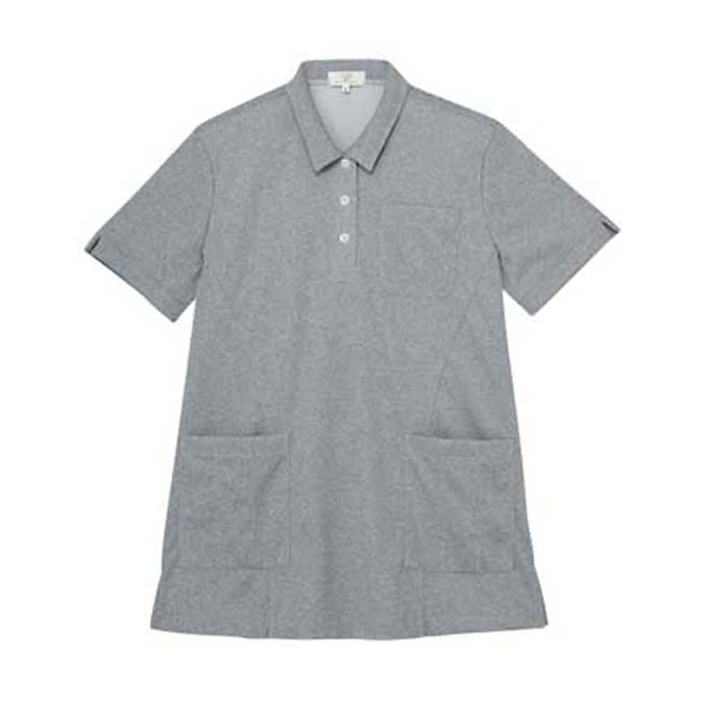 KIRAKU（トンボ） レディスチュニック ミディアムグレーモク LL（身丈76cm） CR211-05 LL 1枚（ご注文単位1枚）【直送品】