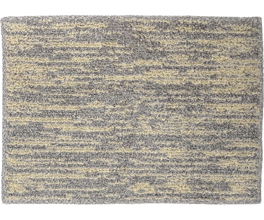 三愛繊維 ストローク コットン×リネン バスマット チャコール 50×70cm  1個（ご注文単位1個）【直送品】